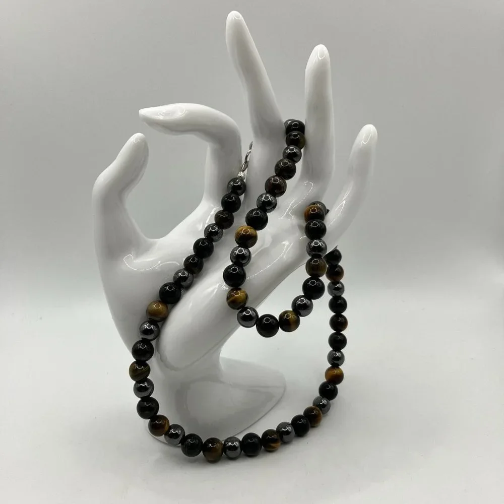 NEW Triple Protection Tiger Eye - Hematite - Black Obsidian Gemstones